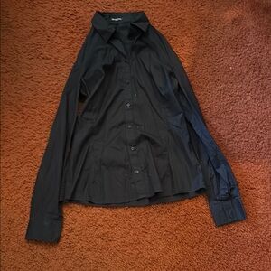 Massimo Dutti Black Button Down Shirt